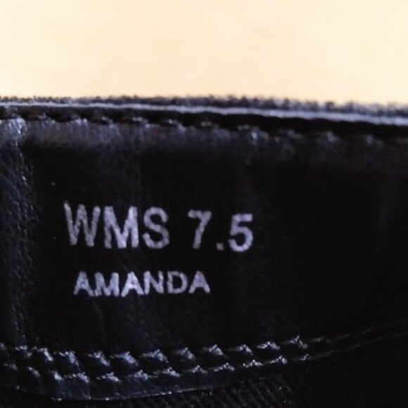 AMANDA WMS 7.5 Black Floral Zip Up Ankle Boots - Picture 16 of 17